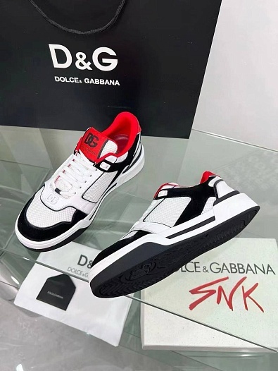 Женские комбинированные кроссовки Dolce&Gabbana New Roma   