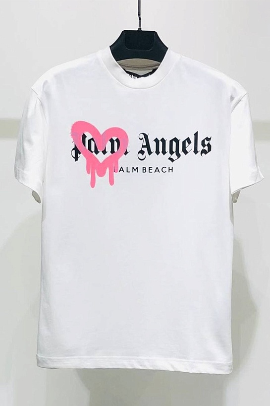 Оверсайз футболка Palm Angels Heart Sprayed Palm Beach