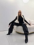 Женское поло с длинным рукавом Schiaparelli premium - Black