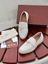Женские замшевые лоферы Loro Piana Open Walk - Beige