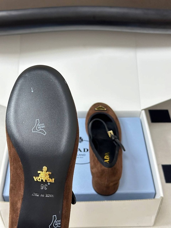 Женские замшевые туфли Prada premium