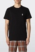 Чёрная оверсайз футболка Burberry TB logo-embroidered