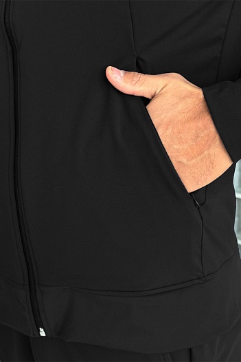 Кофта на молнии Hugo Boss чёрного цвета   