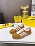 Женские кроссовки Gucci x Adidas Gazelle Collaboration - Brown