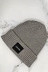 Мужская шапка серого цвета Calvin Klein logo-patch