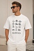 Белая оверсайз футболка Balenciaga graphic-print