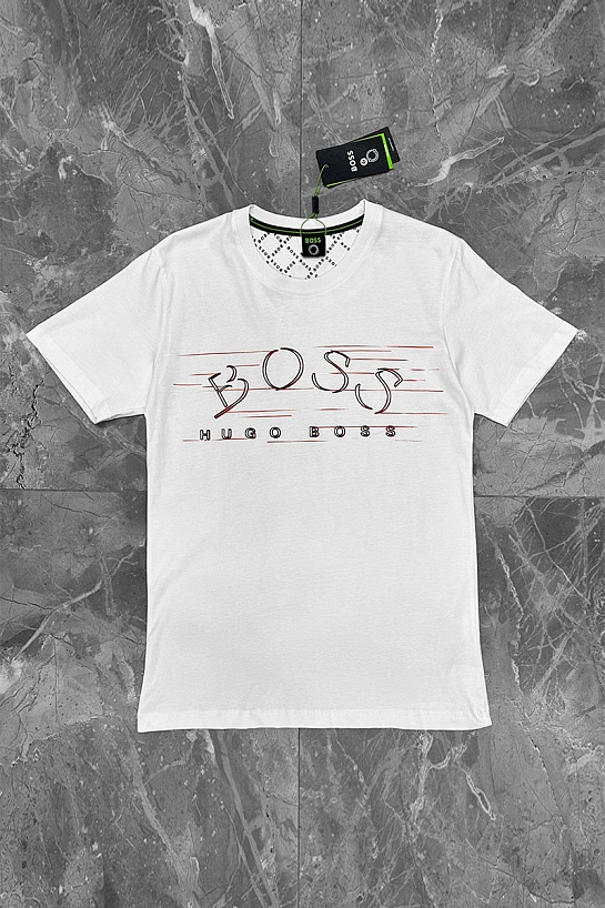 Футболка белого цвета Hugo Boss logo-applique