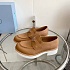 Женские кожаные лоферы Prada Premium - Brown