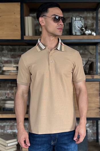 Мужское поло Burberry Premium - Beige   