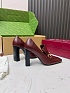 Женские кожаные лоферы на каблуке Gucci Signora Pump premium