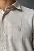 Мужская бежевая рубашка Burberry TB logo-embroidered