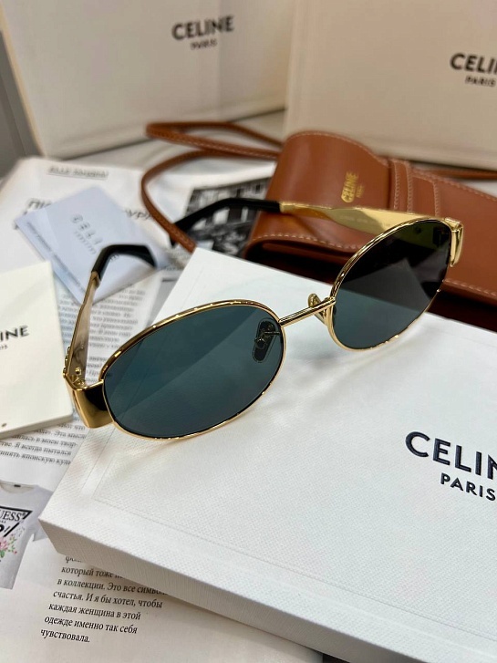 Солнцезащитные очки Celine Triomphe - Grey / Gold