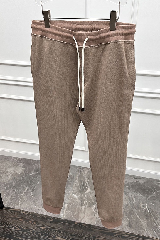 Спортивные штаны Brunello Cucinelli logo-embroidered - Brown