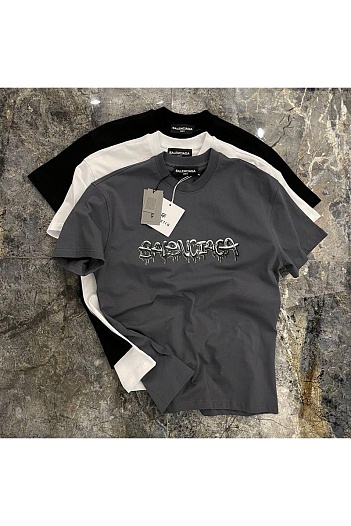 Серая оверсайз футболка Balenciaga   