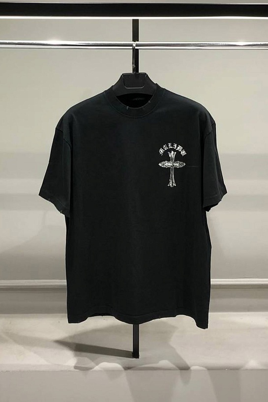 Мужская чёрная футболка Chrome Hearts