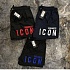 Мужские шорты Dsquared2 "ICON" - Black / Red