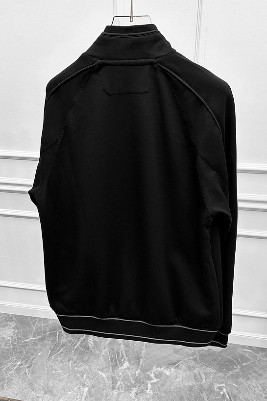 Мужская кофта на молнии Zegna чёрного цвета