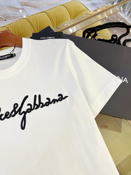 Мужская белая футболка Dolce & Gabbana Premium