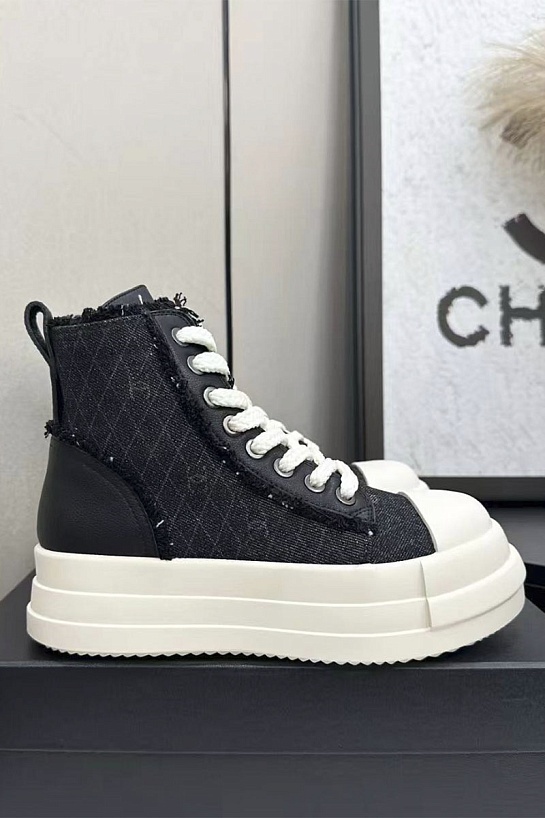 Женские кеды Chanel premium - Black