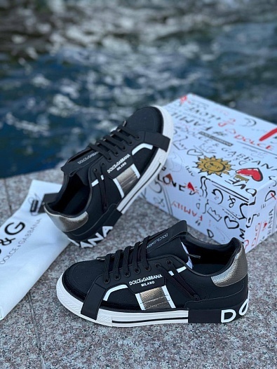 Женские кроссовки Dolce & Gabbana Custom 2.Zero - Black   