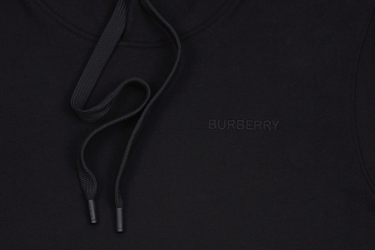 Чёрное худи Burberry Ekd Inlay 'Marks'