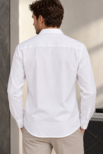 Мужская белая рубашка Kiton premium   
