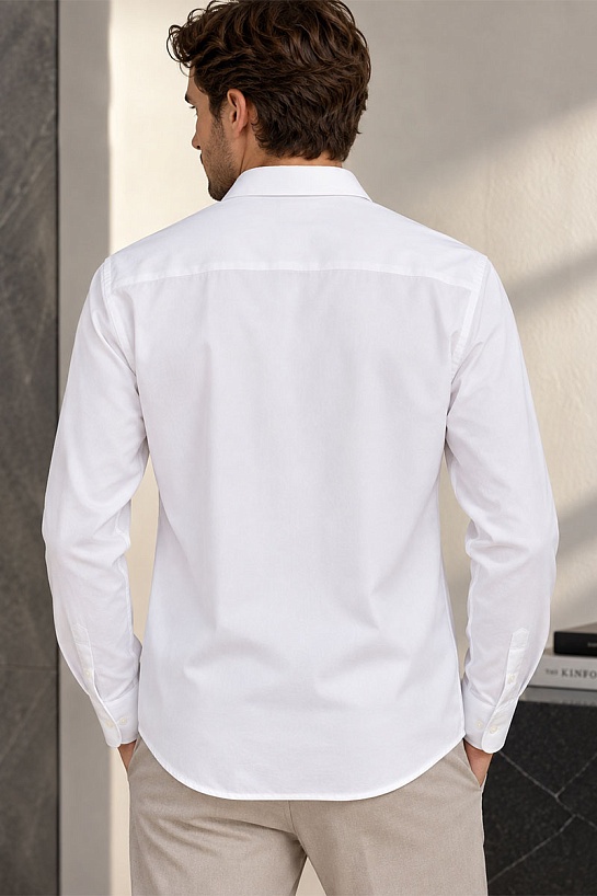 Мужская белая рубашка Kiton premium