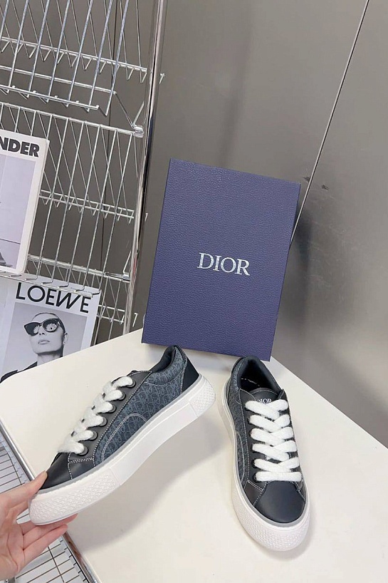 Женские комбинированные кроссовки Dior - Black