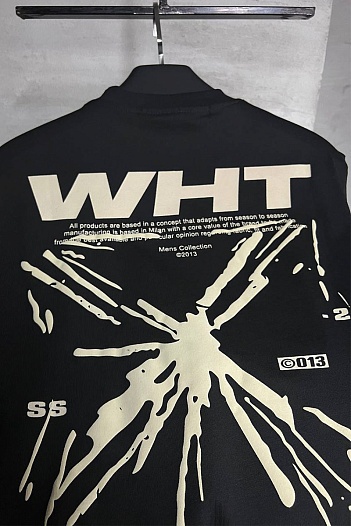 Чёрная оверсайз футболка Off-White Splash Arrow   
