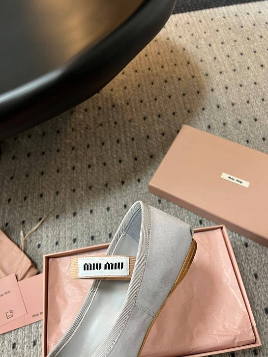 Женские замшевые балетки MIU MIU premium