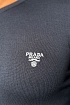 Синий мужской джемпер Prada logo-embroidered