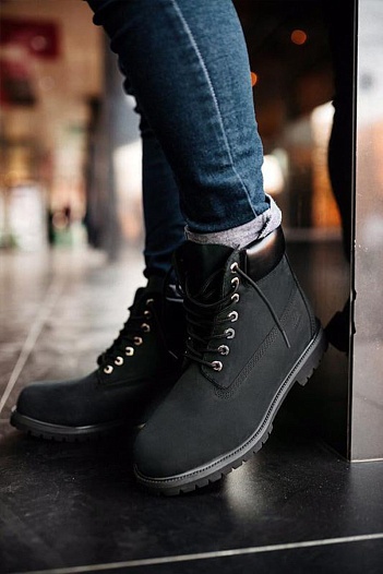Мужские ботинки Timberland Black Termo   