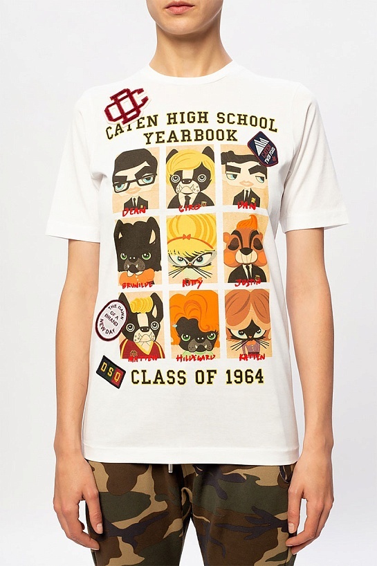 Мужская футболка Dsquared2 Patched - White