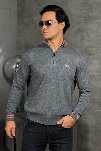 Мужской джемпер Burberry quarter-zip - Grey   