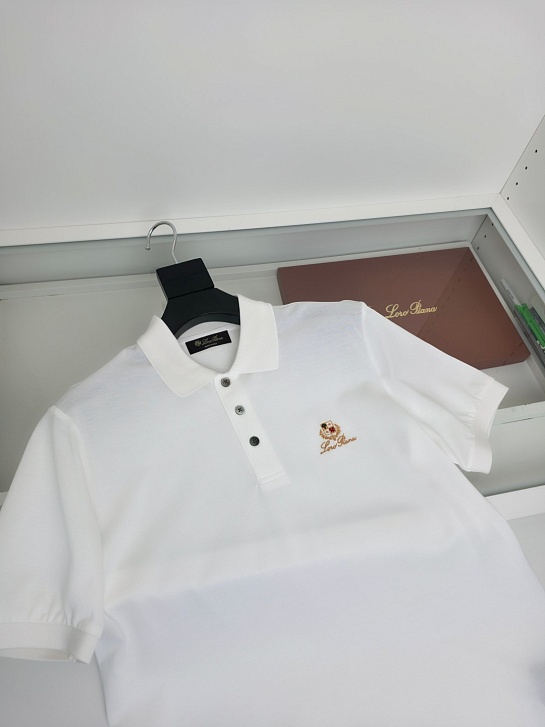 Мужское белое поло Brunello Cucinelli premium