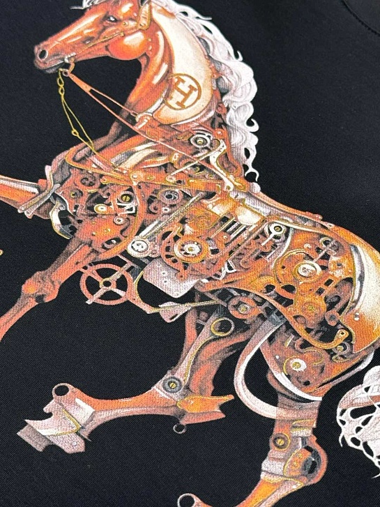 Футболка чёрного цвета Hermes Premium