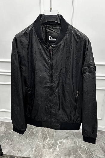 Мужской чёрный бомбер Dior monogram   
