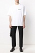 Белая оверсайз футболка Balenciaga logo-embroidered