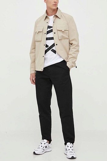 Мужская белая футболка Armani Exchange logo-print   