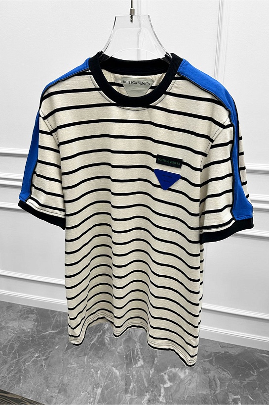 Оверсайз футболка Bottega Veneta - Beige / Blue