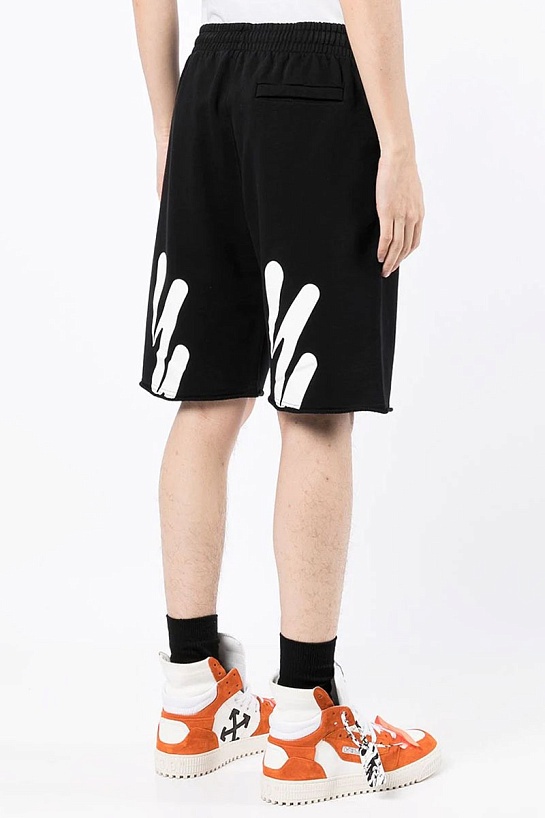 Мужские шорты Off-White Wave Diag print - Black