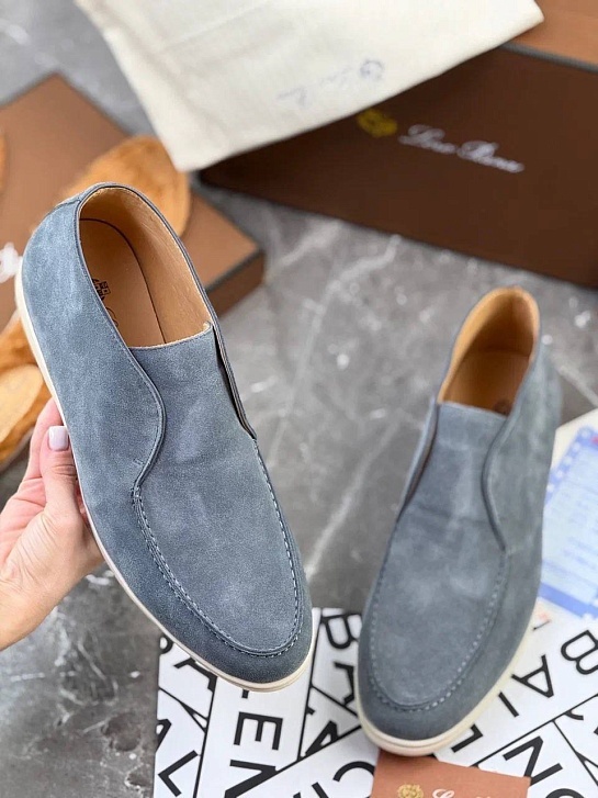 Мужские лоферы с меховой стелькой Loro Piana