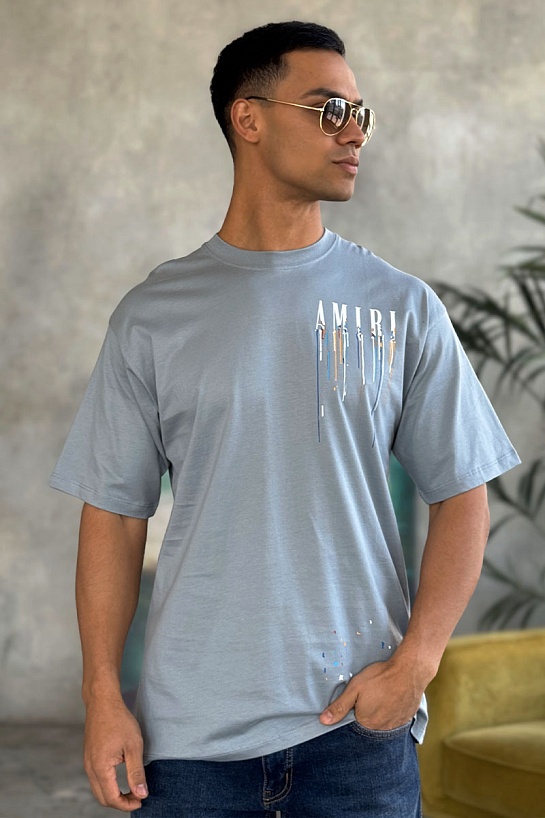 Мужская серая футболка Amiri