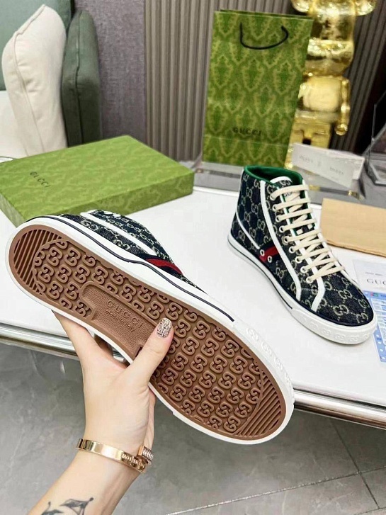 Мужские кроссовки Gucci Tennis 1977 high-top - Blue
