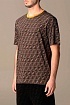 Мужская футболка Fendi Double F - Brown