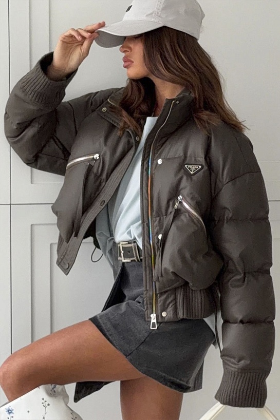 Женская куртка Prada premium - Brown