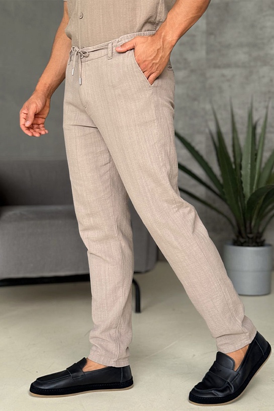 Мужские брюки Loro Piana бежевого цвета