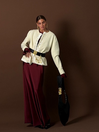 Женский белый жакет Ganni   