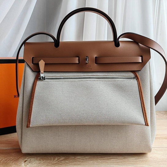 Женская сумка Hermes HerBag 30x26 см - Brown
