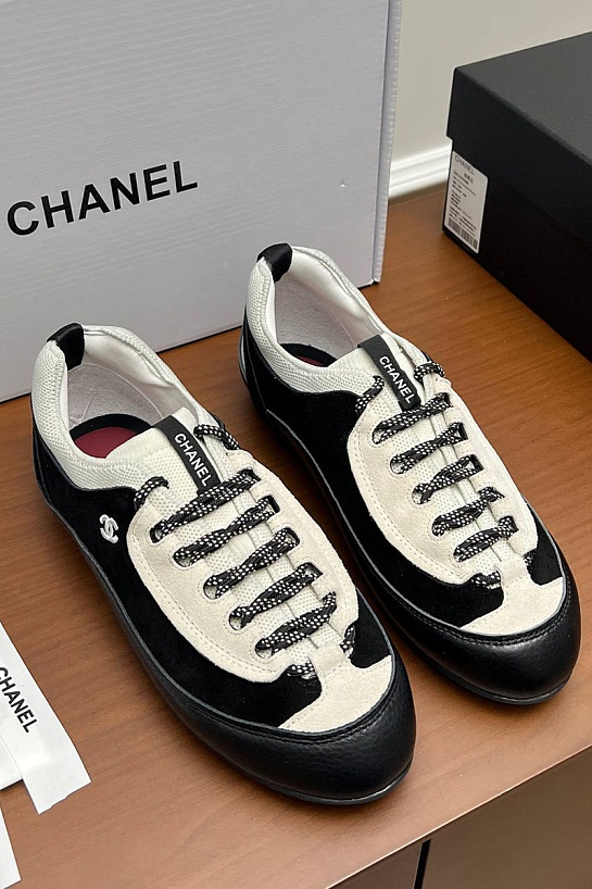 Женские комбинированные кроссовки Chanel premium